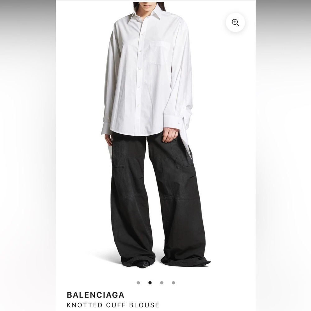 Balenciaga Knotted Cuff Blouse NWT